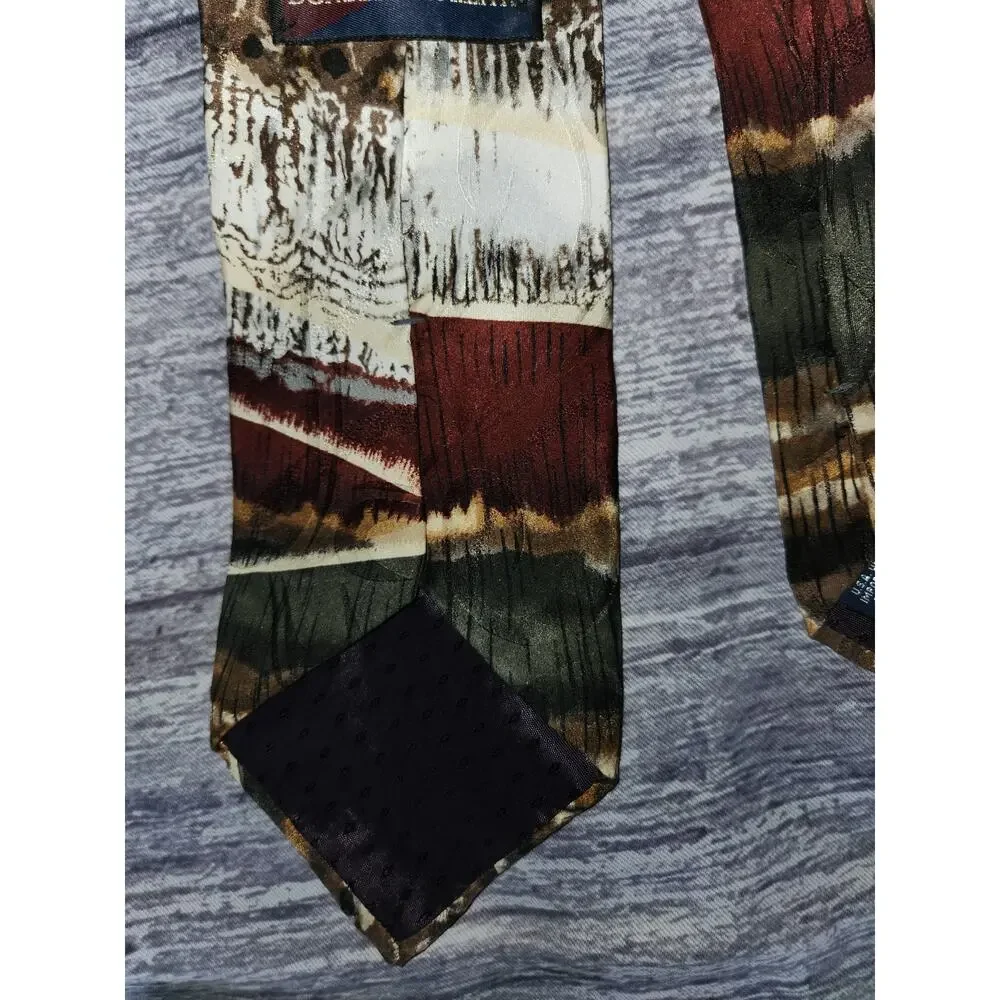 Donberry & Keats Multicolor Woodsy Made in USA 100% Silk‎ Neck Tie